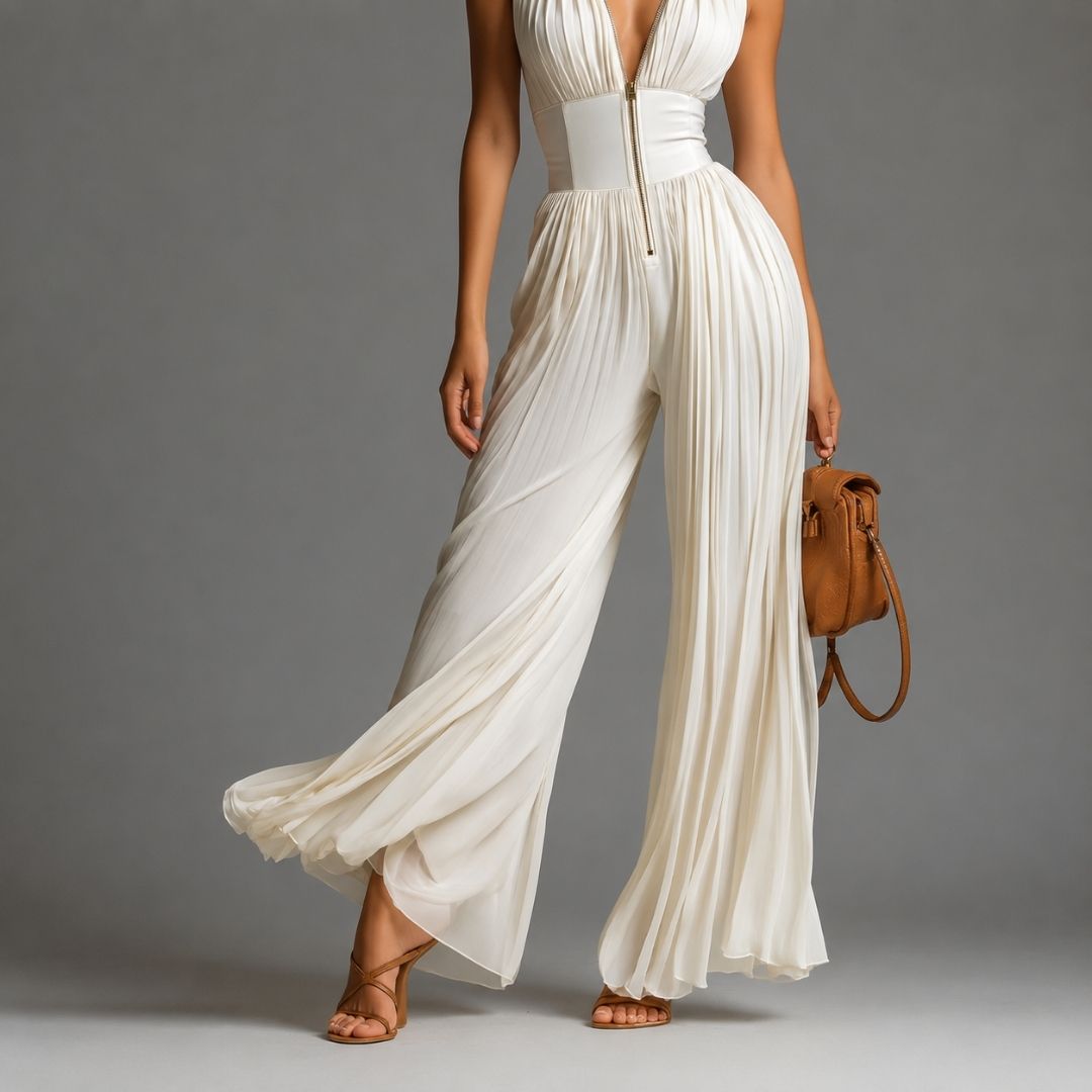Riviera | Enterizo Blanco Elegante con Escote en V