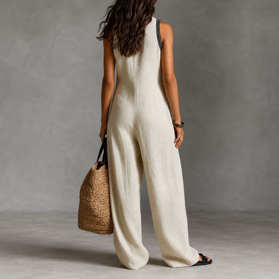 Riviera | Enterizo Elegante sin Mangas con Cuello Alto