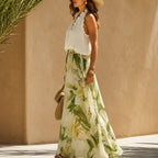 Riviera | Conjunto Floral de Gasa con Pantalón